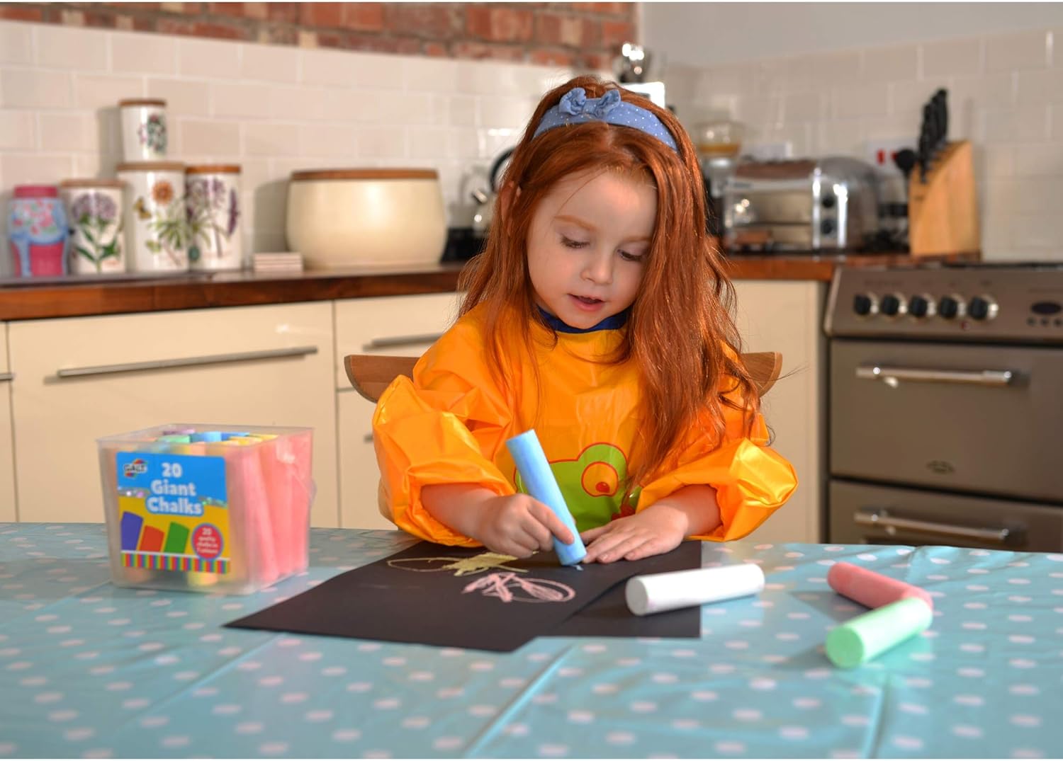 Galt 20 Giant Chalks - Chunky Washable Pavement Chalks for Kids' Outdoor Fun