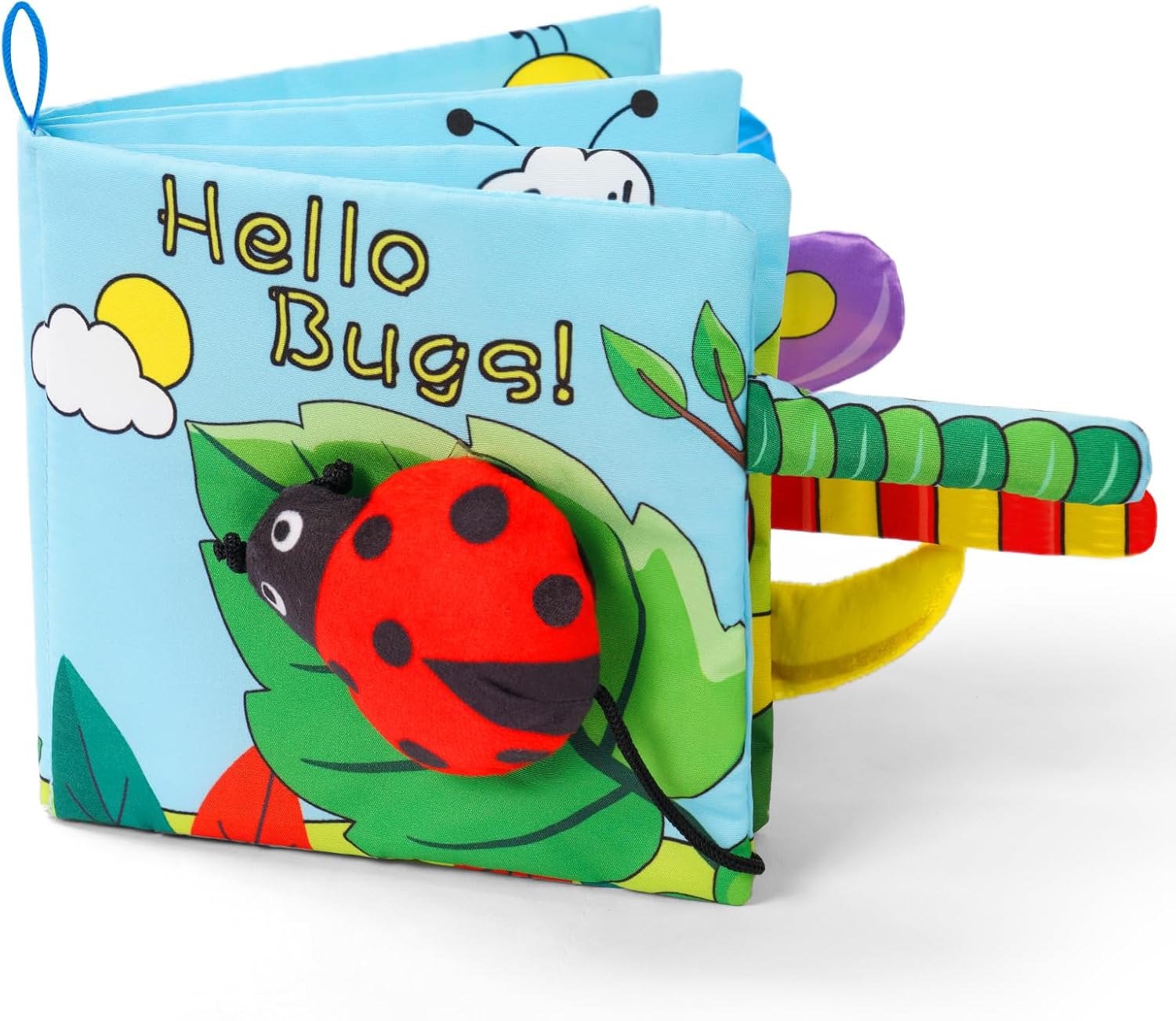 Vicloon 3D Animals Tails Soft Cloth Book | Crinkle, Sensory Touch & Feel Toy for Babies