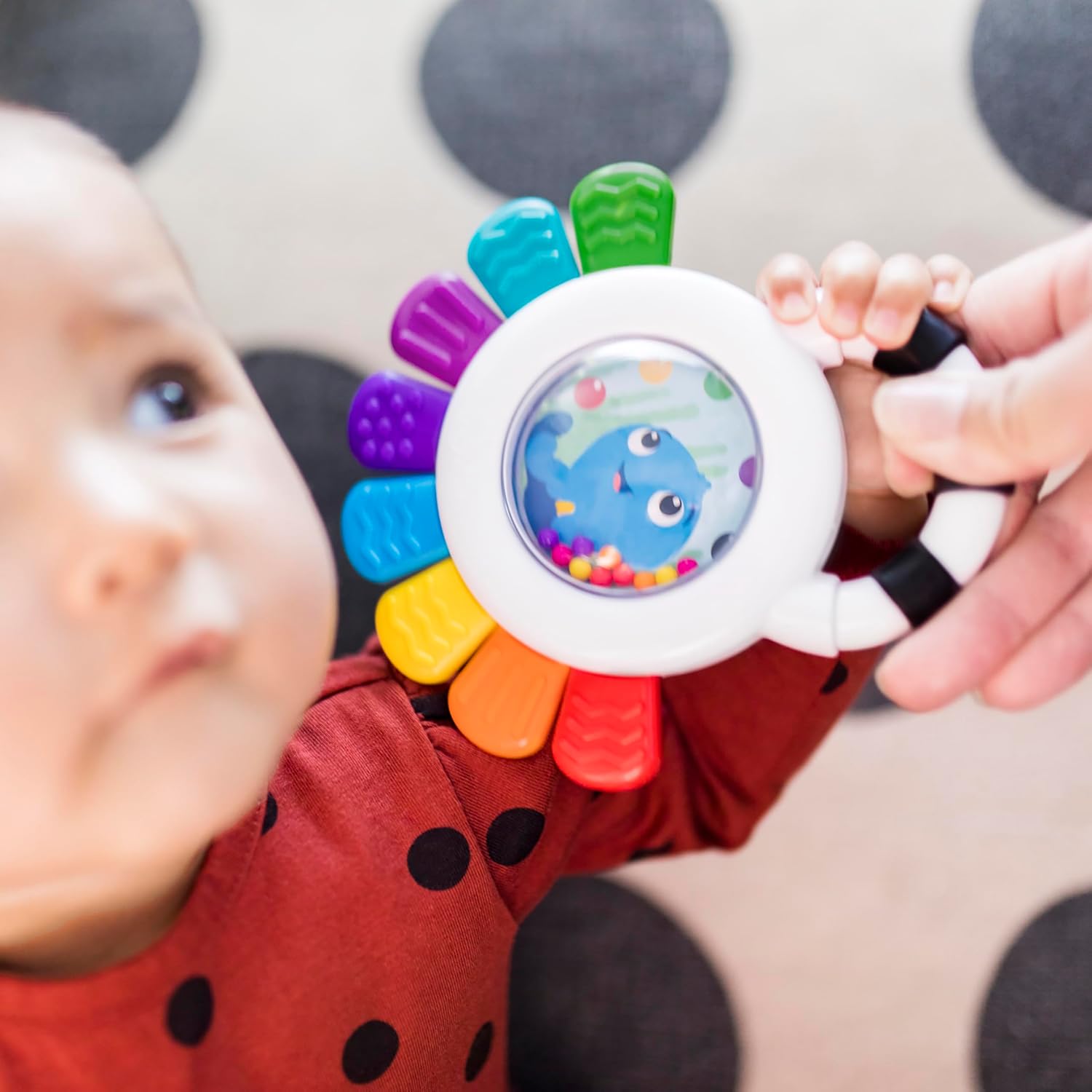 , Outstanding Opus the Octopus, Sensory Rattle and Teether Multi-Use Toy, BPA Free and Chillable, 3 Months and Up, 1Pk