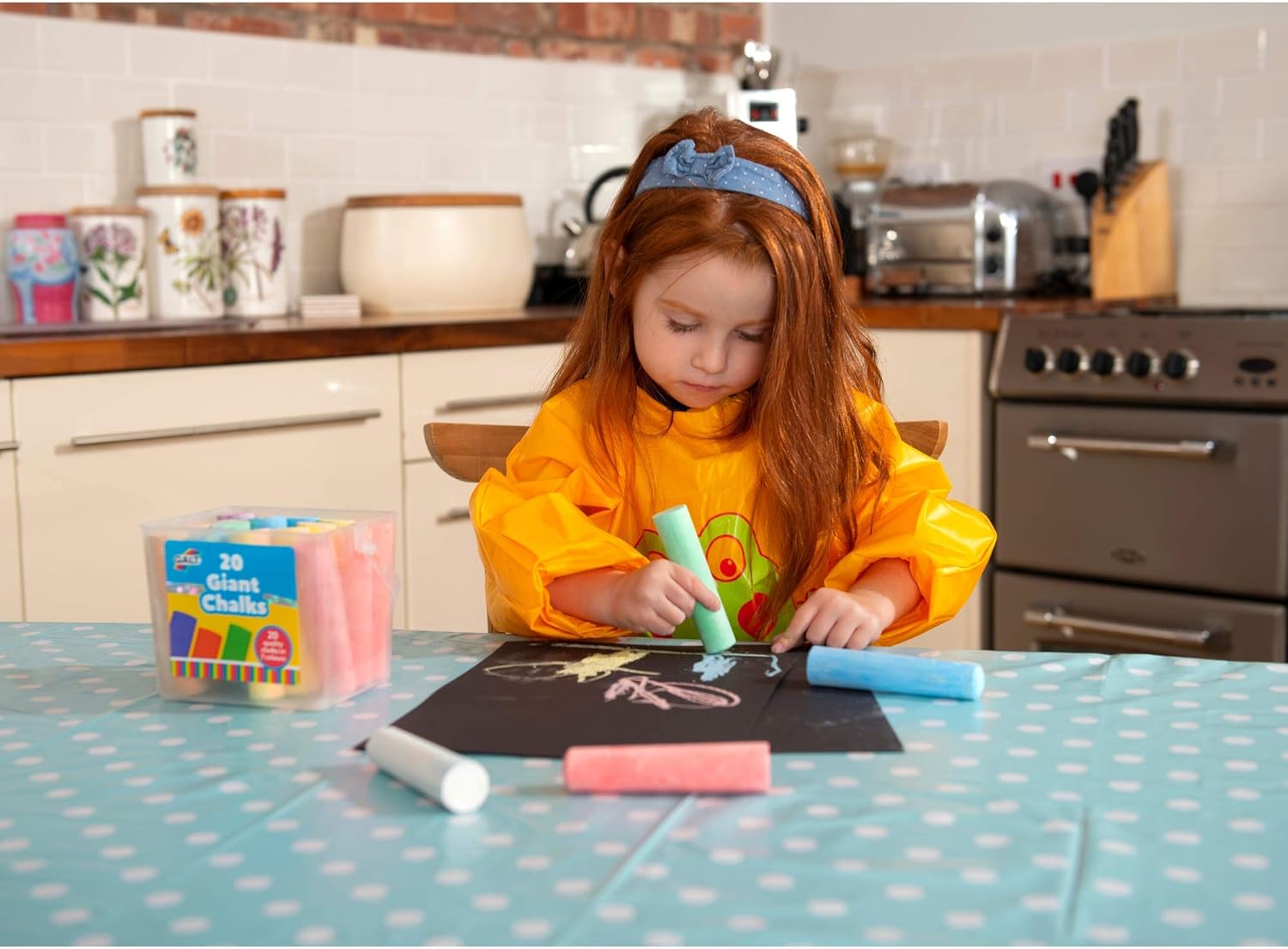 Galt 20 Giant Chalks - Chunky Washable Pavement Chalks for Kids' Outdoor Fun