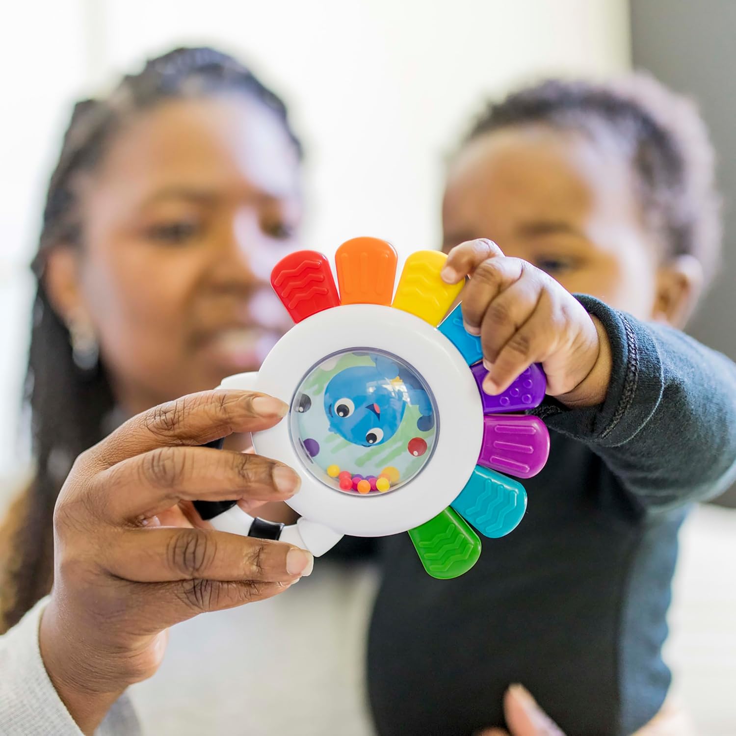 , Outstanding Opus the Octopus, Sensory Rattle and Teether Multi-Use Toy, BPA Free and Chillable, 3 Months and Up, 1Pk