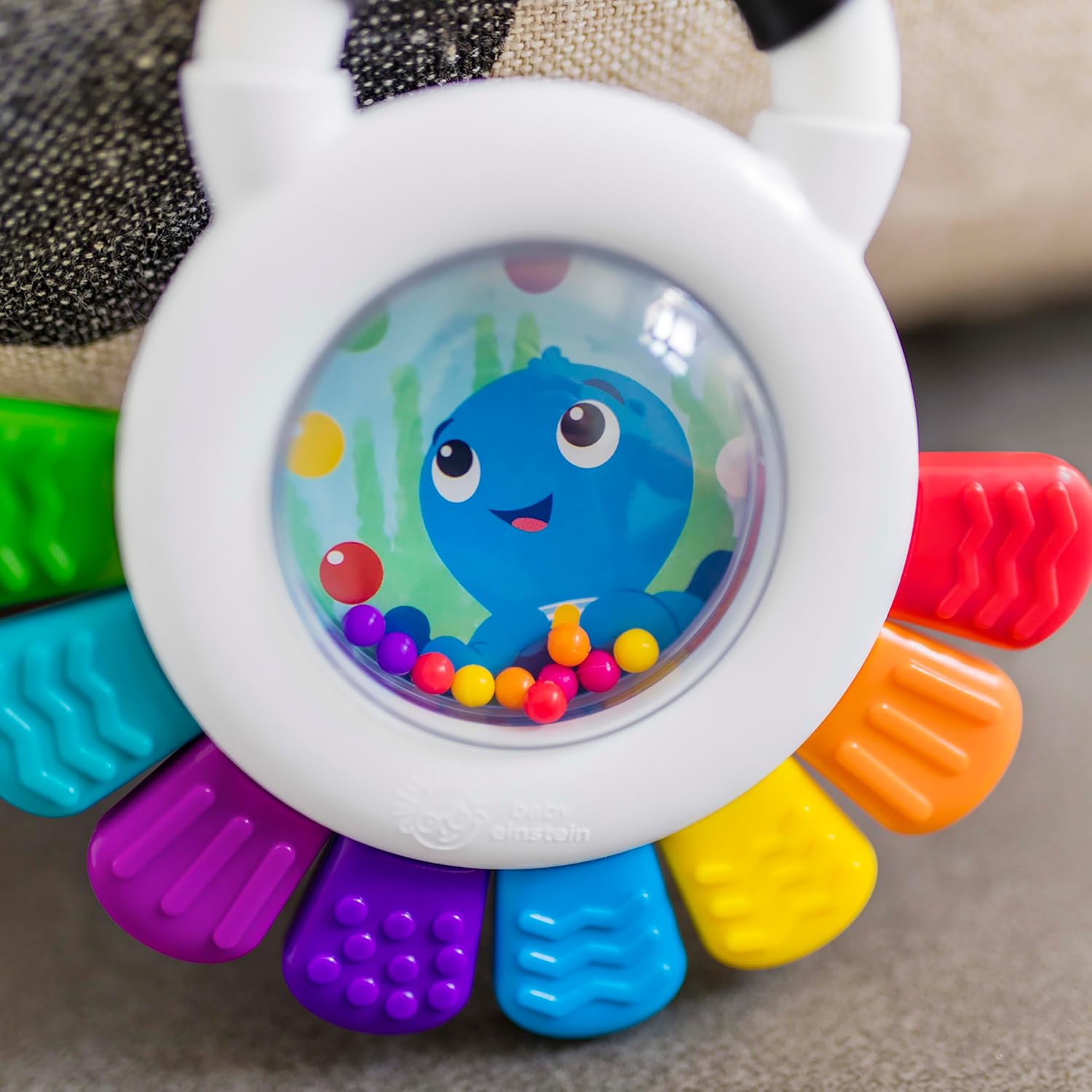 , Outstanding Opus the Octopus, Sensory Rattle and Teether Multi-Use Toy, BPA Free and Chillable, 3 Months and Up, 1Pk